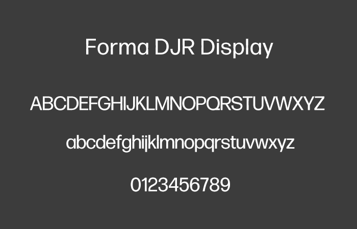 おすすめのAdobe Fonts - Forma DJR Display