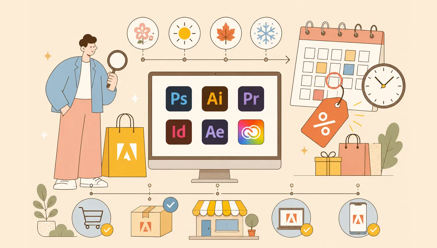 Adobeセールはいつ？時期の傾向と最安購入ルートを全部まとめた