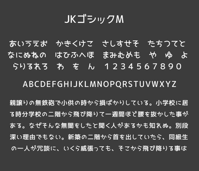 JKゴシックM