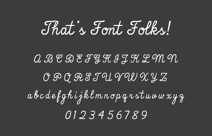 That's Font Folks!