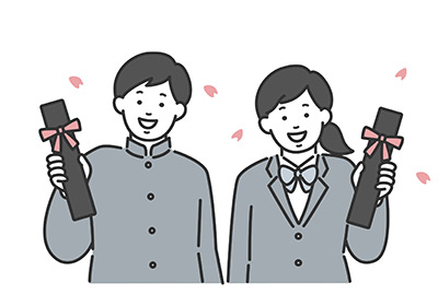 卒業式のイラスト画像
