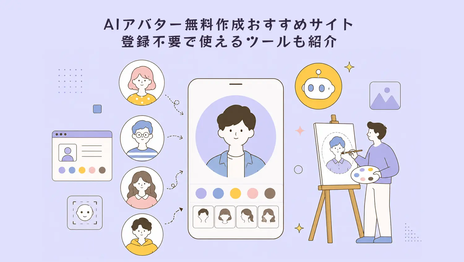 AIアバター無料作成サイトまとめ