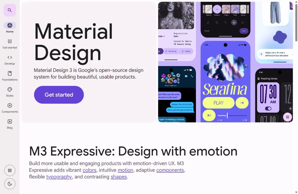 Material Design 3デザイン検索結果のスクリーンショット