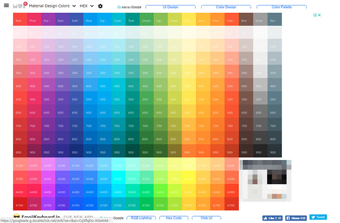 Material Design Colors