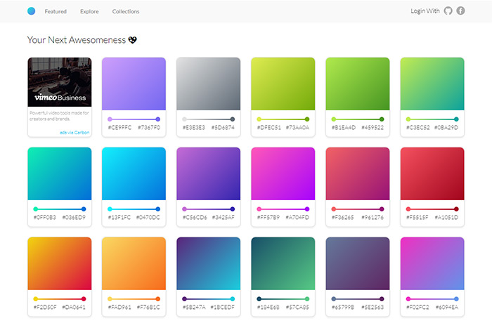Gradients Cards