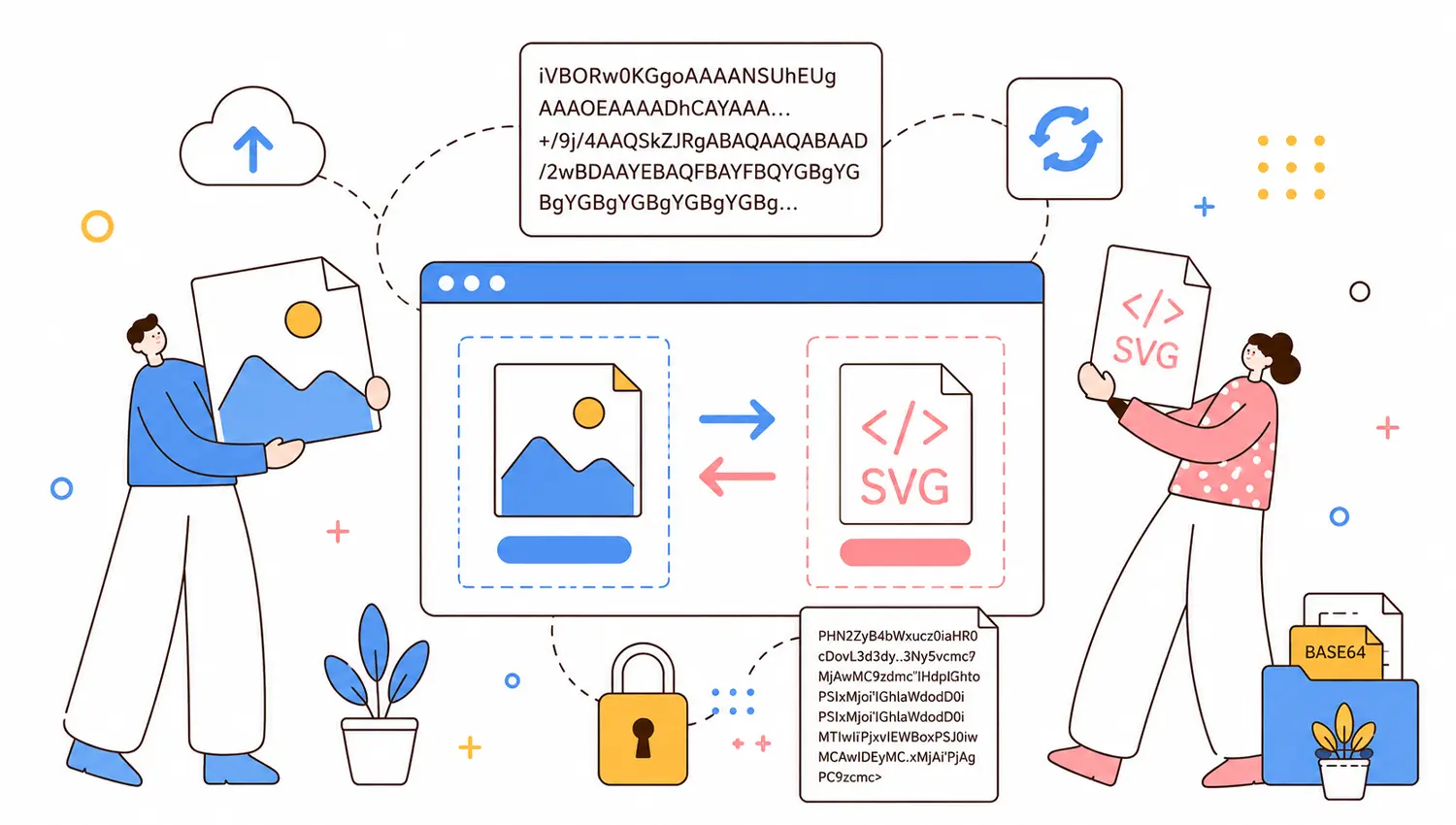Base64エンコード・デコードツール（画像/SVG対応）